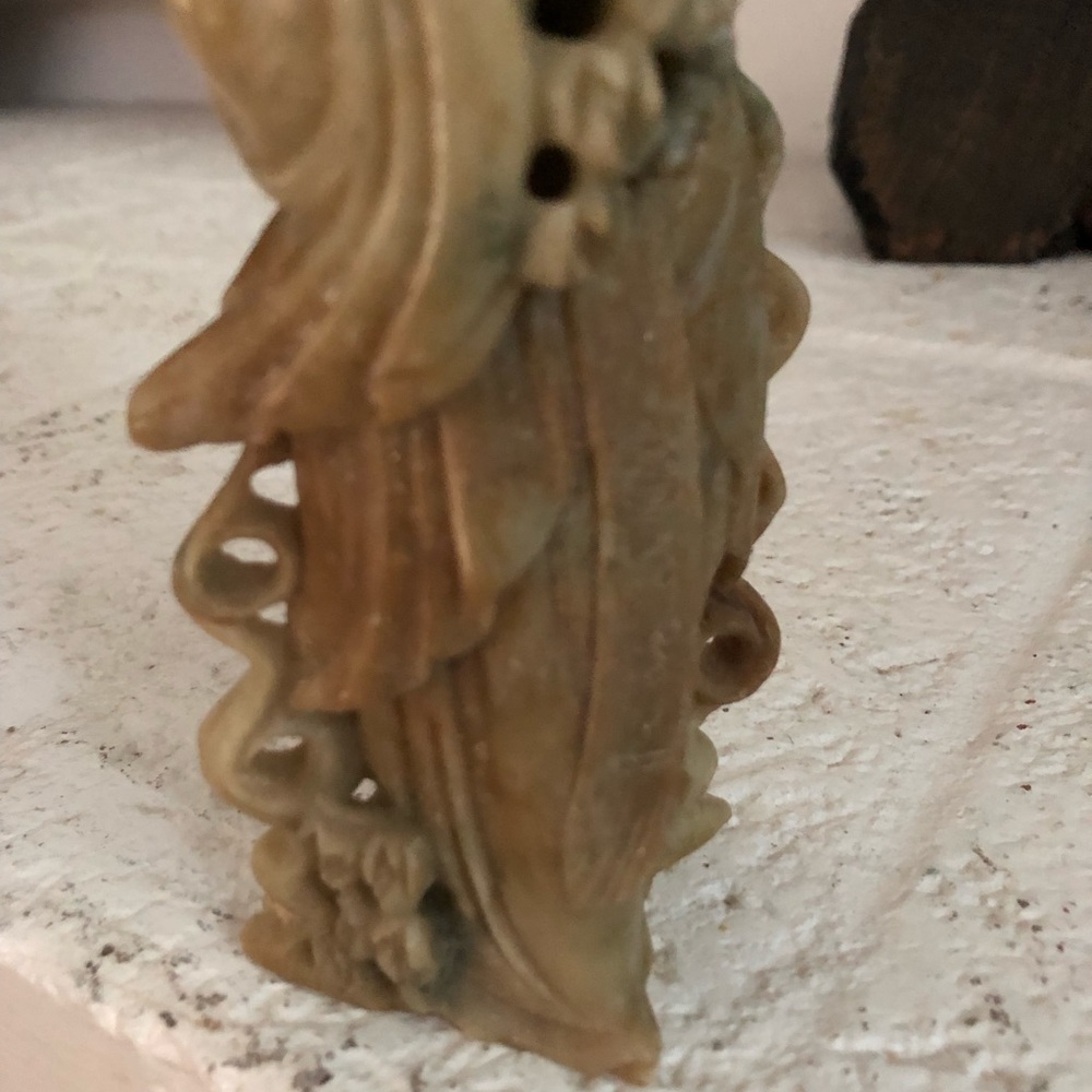 Vintage Authentic Brown/black Jade Chinese Figurine - Picture 5 of 5